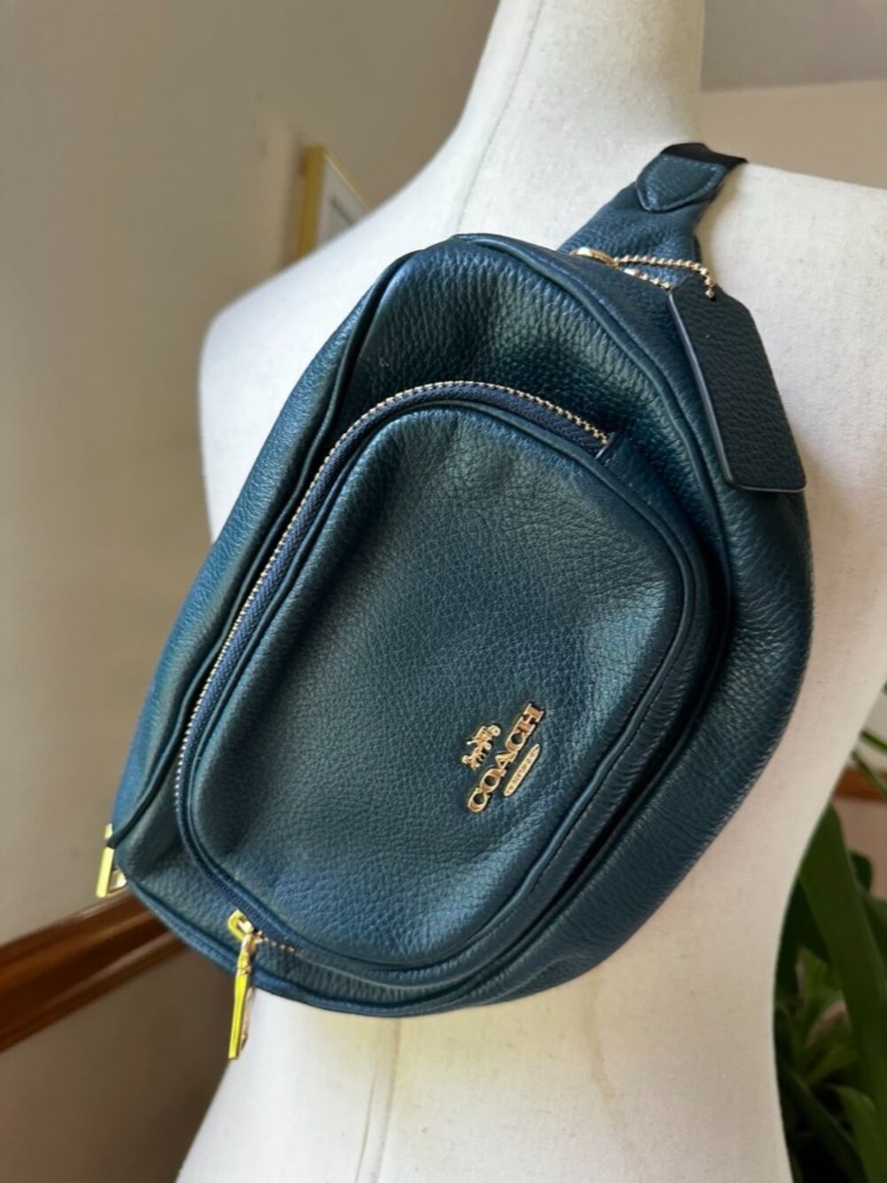 Coach Belt Bag/Fanny Pack, Dark Teal, Like New - Picture 10 of 15